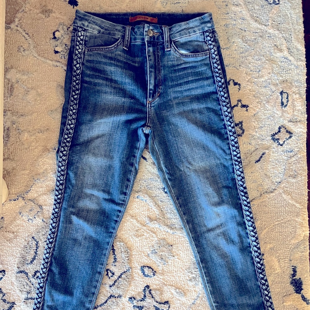 Joe’s The Charlie High Rise Skinny Ankle Denim Black Jeans Size US 28 Womens